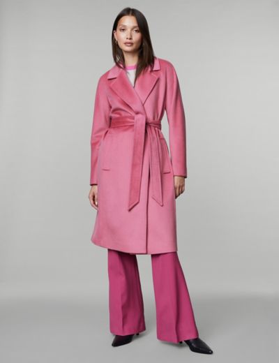 Pure Wool Belted Wrap Coat